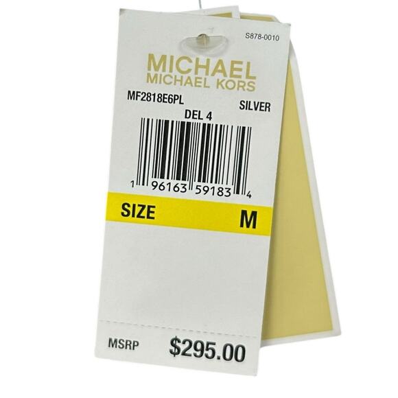 NWT MICHAEL Michael Kors Silver Sequined Cheetah One-Shoulder Mini Dress Medium - Picture 4 of 8